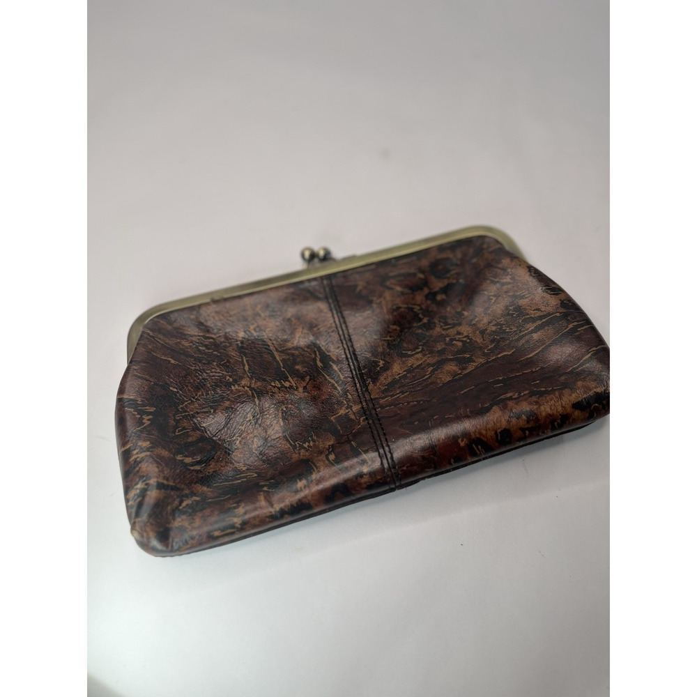 Vintage Genuine Leather Clutch Animal Print Cling Bag Card Holder